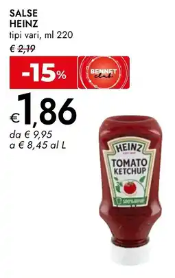 Bennet Salse HEINZ tipi vari offerta