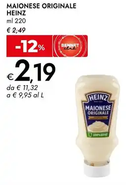 Bennet Maionese originale HEINZ offerta