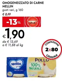 Omogeneizzato di carne MELLIN gusti vari