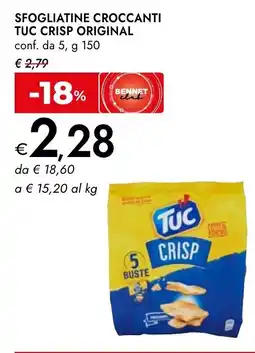 Bennet Sfogliatine croccanti tuc crisp original offerta