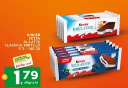 Extra Supermercati Kinder fetta al latte classica/mirtillo offerta