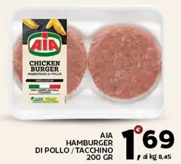 Extra Supermercati Aia hamburger di pollo/tacchino offerta