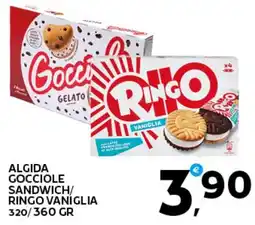 Extra Supermercati Algida gocciole sandwich/ ringo vaniglia offerta