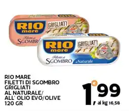 Extra Supermercati Rio mare filetti di sgombro grigliati al naturale/ all' olio evo/olive offerta
