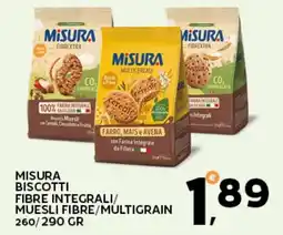 Extra Supermercati Misura biscotti fibre integrali/ muesli fibre/multigrain offerta
