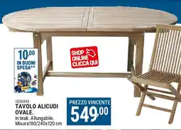 Cfadda Tavolo alicudi ovale offerta