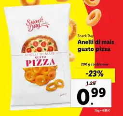 Lidl Snack Day Anelli di mais gusto pizza offerta