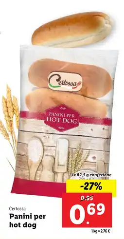 Lidl Certossa Panini per hot dog offerta