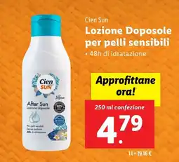 Lidl Cien Sun Lozione Doposole per pelli sensibili offerta