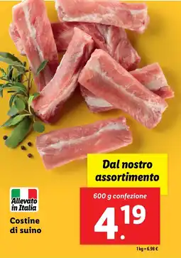 Lidl Costine di suino offerta