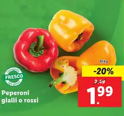 Lidl Peperoni gialli o rossi offerta