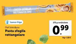 Lidl Chef Select&you Pasta sfoglia rettangolare offerta