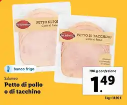 Lidl Salumeo Petto di pollo o di tacchino offerta