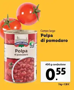 Lidl Campo largo Polpa di pomodoro offerta
