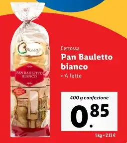 Lidl Certossa Pan Bauletto bianco offerta