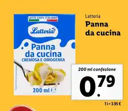 Lidl Latteria Panna da cucina offerta