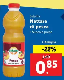Lidl Solevita Nettare di pesca offerta