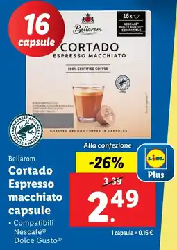 Lidl Bellarom Cortado Espresso macchiato capsule offerta