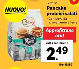 Lidl Certossa Pancake proteici salati offerta