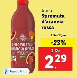 Lidl Solevita Spremuta d'arancia rossa offerta