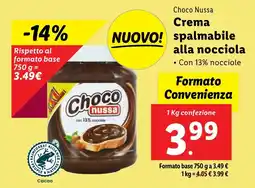 Lidl Choco Nussa Crema spalmabile alla nocciola offerta