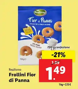 Lidl Realforno Frollini Fior di Panna offerta