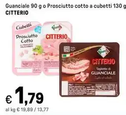 Iper La Grande Guanciale o Prosciutto cotto a cubetti CITTERIO offerta