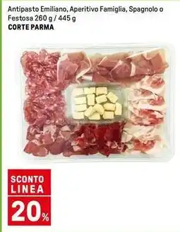 Iper La Grande Antipasto Emiliano, Aperitivo Famiglia, Spagnolo o Festosa CORTE PARMA offerta