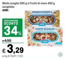 Iper La Grande Misto scoglio o Frutti di mare surgelato ARBI offerta