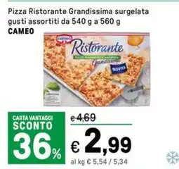 Iper La Grande Pizza Ristorante Grandissima surgelata gusti assortiti CAMEO offerta