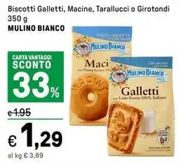 Iper La Grande Biscotti Galletti, Macine, Tarallucci o Girotondi MULINO BIANCO offerta