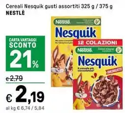 Iper La Grande Cereali Nesquik gusti assortiti NESTLÉ offerta