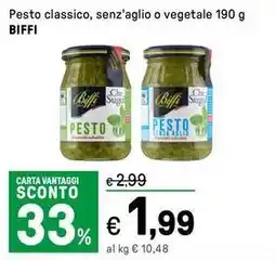 Pesto classico, senz'aglio o vegetale BIFFI