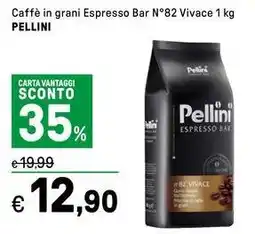 Iper La Grande Caffè in grani Espresso Bar N°82 Vivace PELLINI offerta