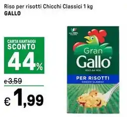 Iper La Grande Riso per risotti Chicchi Classici GALLO offerta