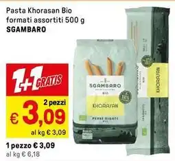 Iper La Grande Pasta Khorasan Bio formati assortiti SGAMBARO offerta