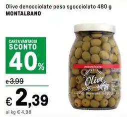 Olive denocciolate peso sgocciolato MONTALBANO