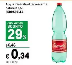 Iper La Grande Acqua minerale effervescente naturale FERRARELLE offerta