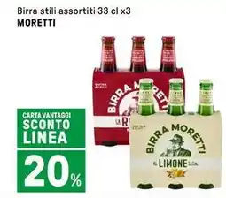 Birra stili assortiti MORETTI
