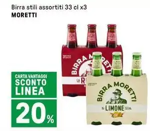 Iper La Grande Birra stili assortiti MORETTI offerta
