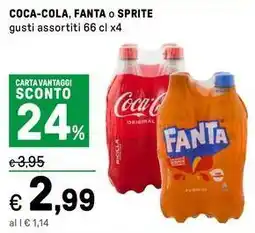 Iper La Grande COCA-COLA, FANTA O SPRITE gusti assortiti offerta