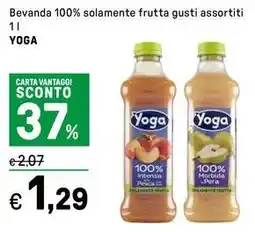 Iper La Grande Bevanda 100% solamente frutta gusti assortiti YOGA offerta