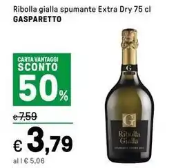Iper La Grande Ribolla gialla spumante Extra Dry GASPARETTO offerta