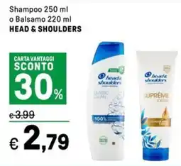 Iper La Grande Shampoo o Balsamo HEAD & SHOULDERS offerta