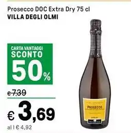 Iper La Grande Prosecco DOC Extra Dry VILLA DEGLI OLMI offerta
