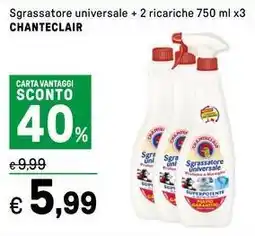 Sgrassatore universale + 2 ricariche CHANTECLAIR