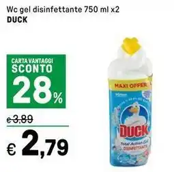 Iper La Grande Wc gel disinfettante DUCK offerta