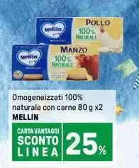 Iper La Grande Omogeneizzati 100% naturale con carne MELLIN offerta