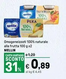 Iper La Grande Omogeneizzati 100% naturale alla frutta MELLIN offerta