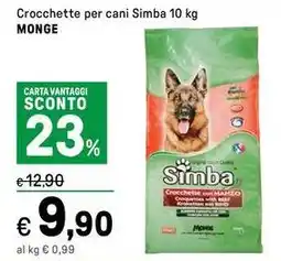 Iper La Grande Crocchette per cani Simba MONGE offerta